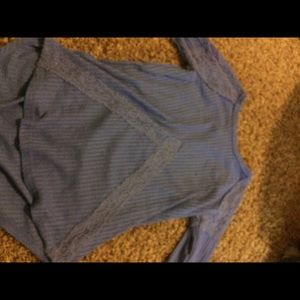 Blue textured long sleeve